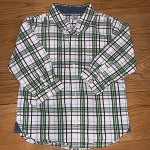 Baby Gap Green/Blue Button Down Shirt